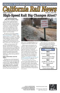 High-Speed Rail: Big Changes Afoot? Afoot? Changes Big Rail: High-Speed