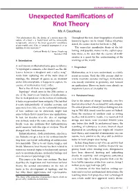 Unexpected Ramifications of Knot Theory