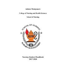 2018 Nursing Student Handbook
