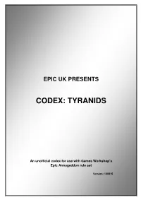 Codex: Tyranids