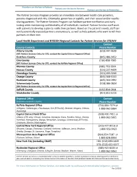 Partner Services Program Contact Information