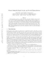 Planar Minimally Rigid Graphs and Pseudo-Triangulations