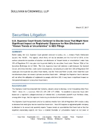 Securities Litigation