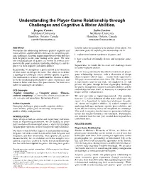 Understanding the Player-Game Relationship Through Challenges and Cognitive & Motor Abilities