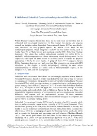 8. Web-Based Embodied Conversational Agents and Older People