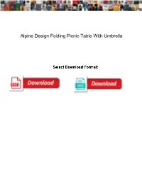 Alpine Design Folding Picnic Table with Umbrella