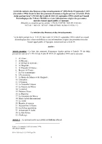 ARRETES Cdvm