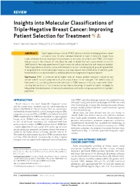 Insights Into Molecular Classifications of Triple-Negative Breast Cancer: Improving Patient Selection for Treatment