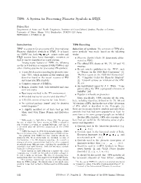 TIPA: a System for Processing Phonetic Symbols in LATEX