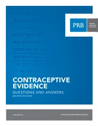 Contraceptive Evidence Questions and Answers Second Edition
