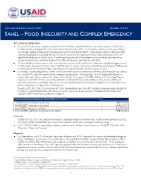 Food Insecurity and Complex Emergency