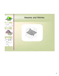 Maxima and Minima