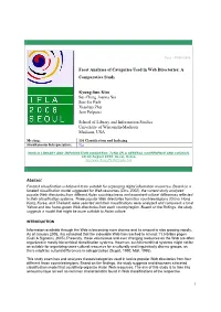 No Facet Analyses of Categories Used in Web Directories