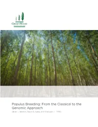 Populus Breeding: from the Classical to the Genomic Approach (Brian J