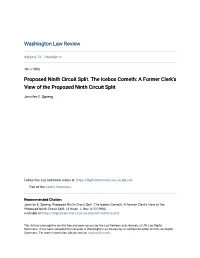 Proposed Ninth Circuit Split. the Icebox Cometh: a Former Clerk's View of the Proposed Ninth Circuit Split