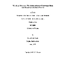 Words As Weapons: the Indeterminacy of Language, Race and Sexuality in Richard Wright