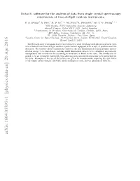 Arxiv:1604.05895V1 [Physics.Data-An] 20 Apr 2016 Horace .A Ewings, A