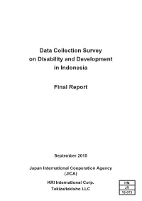 Data Collection Survey on Disability and Development in Indonesia