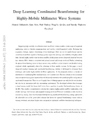 Deep Learning Coordinated Beamforming for Highly-Mobile Millimeter Wave Systems