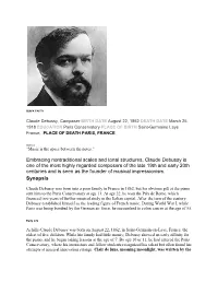 Embracing Nontraditional Scales and Tonal Structures, Claude Debussy Is
