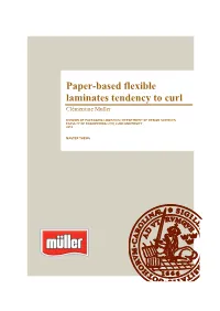 Paper-Based Flexible Laminates Tendency to Curl Clémentine Muller