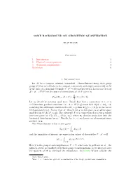 Some Background on Geometric Quantization