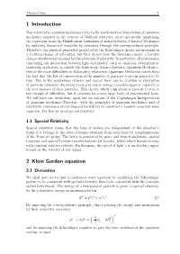 1 Introduction 2 Klein Gordon Equation