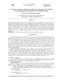 A Contrastive Analysis of Inflectional Markings of English and Lari Dialect Verbs: Morphosyntactic Properties Vs