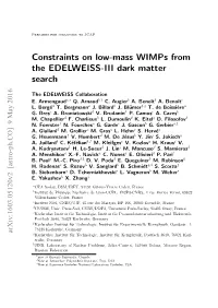 Constraints on Low-Mass Wimps from the EDELWEISS-III Dark Matter Search