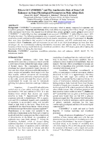 Effects of CANDEREL® and the Ameliorative Role of Stem Cell Enhancer on Some Physiological Parameters in Male Albino Rats Eman G.E