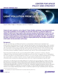Light Pollution from Satellites