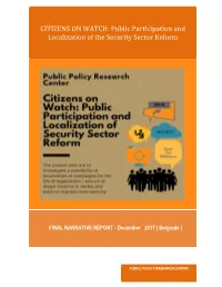Public Participation and Localization of the Security Sector Reform