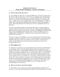 Questions and Answers: 90-Day Petition Finding for 12 Species of Penguins