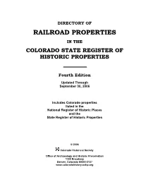 Railroad Properties in the State Register