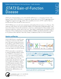 STAT3 Gain-Of-Function Disease Fact Sheet