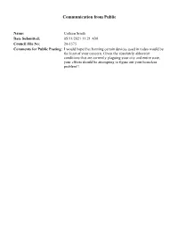 Communication from Public