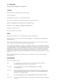 CV Hilde Hefte