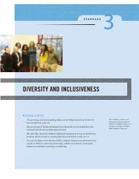 Diversity and Inclusiveness