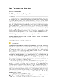 Fast Deterministic Selection