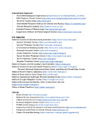 International Agencies O World Meteorological Organization (Https