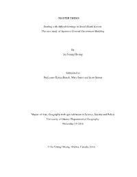 MASTER THESIS Dealing with Difficult Heritage in Seoul