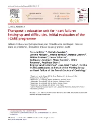 Therapeutic Education Unit for Heart Failure: Setting-Up and Difﬁculties