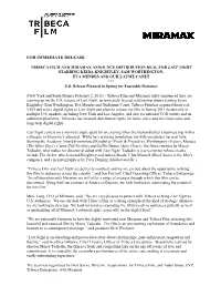 For Immediate Release