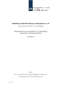 Modelling Accidental Releases of Phosphorus in Air