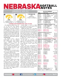 Notes Softball