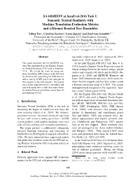 SAARSHEFF at Semeval-2016 Task 1: Semantic Textual Similarity With