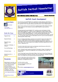 Suffolk Netball Newsletter