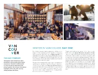 Winter in Vancouver: Day One