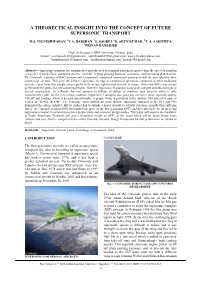 A Theorectical Insight Into the Concept of Future Supersonic Transport