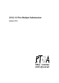 Budget Submission